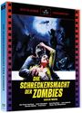 Blu-ray Cover: "Die Schreckensmacht der Zombies", Szene mit Frau von Zombie festgehalten, unheimliche Unterwasserzombies.