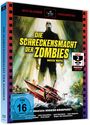 Texts: 

- "Die Schreckensmacht der Zombies"
- "SKULT-CLASSIKER"
- "UNGESCHNITTEN"
- "UNCUT 2 DISC WENDECOVER EDITION"
- "FSK ab 16 freigegeben"
- "Der absolute Horror-Höhepunkt"

Bild: Illustration eines Zombies und eines Bootes auf stürmischem Wasser.