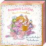 "Prinzessin Lillifees Geschichtenschatz", "24 zauberhafte Vorlesekarten". Illustration einer Prinzessin mit Tieren.