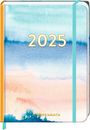 : Kleiner Wochenkalender - Mein Jahr 2025 - Aquarell blau, KAL