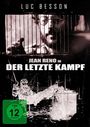 Oben steht "LUC BESSON", darunter "JEAN RENO in DER LETZTE KAMPF". Ein Mann hinter Gittern, darunter stilisierte Gestalt.