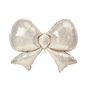 Folienballon Schleife, Pünktchen, Creme/Gold, Div.