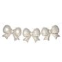 Folienballon Set, Schleifen, Pünktchen, Creme/Gold, Div.