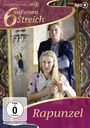 Texte: "Die Märchen der ARD", "6 auf einen Streich", "Rapunzel", "FSK ab 0 freigegeben". 

Zwei Frauen, eine kämmt ihr Haar.