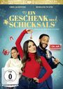 Text: "Ein Geschenk des Schicksals", "Jingle All the Way to Love", "ON AIR", "FSK ab 0 freigegeben". Drei Personen in festlicher Kleidung.