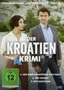 "Der Kroatien Krimi", zwei Personen stehen draußen vor einem felsigen Hintergrund.