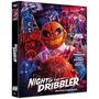 „Night of the Dribbler“ steht unten, darüber ein maskierter Mann mit Kürbismaske und Basketball. Text: Fillmore Gym.
