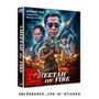 Titel: "CHEETAH ON FIRE", Namen: Donnie Yen, Gordon Liu, Michael Woods, "FSK 18". Cover mit bewaffneten Figuren.