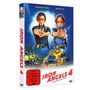 "Iron Angels 4", zwei bewaffnete Frauen, Motorräder und Autos im Hintergrund, Feuer und Explosionen, FSK 18.
