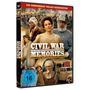 "Civil War Memories" in großer Schrift unten. Drei Personen in historischen Kostümen vorne, ein Soldat und Schlacht im Hintergrund.