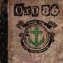 Text: "OxO 86", "Auf die Liebe und auf die Sehnsucht". Verwitterter Hintergrund, grüner Anker, Banner-Design.