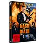 "Gefahr hat ein neues Gesicht. MASK OF DEATH." Ein Mann mit Waffe vor einer Explosion, Hubschrauber im Hintergrund.