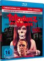 "Totentanz der Vampire", "UNCUT", "FSK ab 16 freigegeben". Ein Mann und ein Skelettgesicht, roter und blauer Hintergrund.