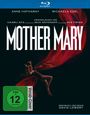 "Mother Mary" in großen weißen Buchstaben. Frau in rotem Kleid schwebt elegant, grünes FSK 12 Siegel unten links.