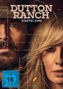 "DUTTON RANCH Staffel Eins" steht prominent oben. Darunter eine Frau und ein Mann nebeneinander, die Hälfte ihrer Gesichter sichtbar.