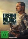 Oben steht "BRAD PITT", darunter "EISERNE WILDNIS", "HEART OF THE BEAST". Rechts ein Mann mit Bart, links ein Hund.