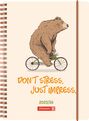 : BRUNNEN Schülerkalender (2025/2026) "Bear", 2 Seiten = 1 Woche, A5, 208 Seiten, PP-Umschlag, mehrfarbig, Buch