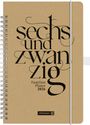 : BRUNNEN 1070290036 | Buchkalender Familienplaner 2026 "Sechsundzwanzig" | A5, Papier, Buch