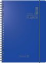 "Termin- & Unterrichtsplaner 26/27". Blauer Spiralblock mit elastischem Band.