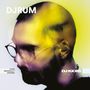DJRUM oben links, DJ-KICKS unten rechts, K7454D 4062548141177 K7RECORDS links. Unscharfes Porträt mit gelbem Schimmer.