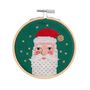Stickp. Gez. Kreuzstich, Weihnachtsmann, Ø 10 cm, Div.