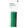 "Paper Poetry*" und "Sealing Wax Green Mix" auf Verpackung. Drei Siegelwachsstifte: hellgrün, dunkelgrün, schwarz.