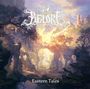 "Belore," "Eastern Tales." Fantastische Landschaft mit beleuchtetem Schloss und üppigem, mystischen Wald im Hintergrund.
