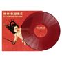 Text: "NO CURE IT IS GOING TO GET DARK". Illustration eines Engels mit Dornenkranz, roter Hintergrund, rote Vinyl.