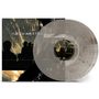 „I Let It In And It Took Everything“, „the door is open“. Silhouetten vor einem goldenen, leuchtenden Hintergrund. Vinyl.