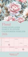 : GreenLine Floral 2026 Familienplaner - Familien-Kalender - Kinder-Kalender - 22x45, KAL