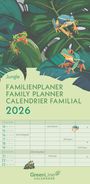 : GreenLine Jungle 2026 Familienplaner - Wandkalender - Familien-Kalender - 22x45, KAL