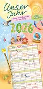 : Unser Jahr - Unser Familienplaner für den Alltag 2026 - Familien-Timer - Termin-Planer - Kinder-Kalender - Familien-Kalender - 22x45, KAL