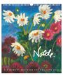 Texte: "Nolde", "Ein Dumont Kalender für das Jahr 2027". Gemälde von bunten Blumen vor blauem Himmel.