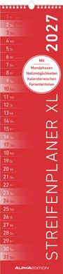 Streifenplaner XL ROT 2027, KAL