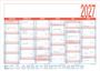 Arbeitstagekalender kaschiert A4 2027, KAL