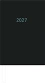 Buchkalender 1T/1S schwarz 2027, Buch