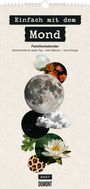 „Einfach mit dem Mond. Familienkalender. Mondimpulse für jeden Tag – mehr Balance – neue Energie.“ Darunter diverse Motive.