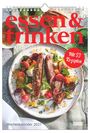 "essen & trinken", "Mit 53 Rezepten", "Wochenkalender 2027". Teller mit Fleisch, Gemüse und Brot.