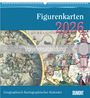 "Figurenkarten 2026", "Vorjahresabbildung", "Geographisch-Kartographischer Kalender". Historische Karte als Hintergrund.