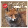 Text: "Geheimnisvolles Waldleben 2027" und "PLUS BUCKET LIST".  
Ein Rotfuchs schaut aufmerksam nach vorne.
