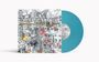 Text: "DANCE GAVIN DANCE - DOWNTOWN BATTLE MOUNTAIN II." Illustration einer lebhaften, surrealen Stadtansicht.