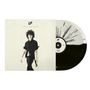 "LP" und "LOST ON YOU" auf Plattencover, zeigt Person mit lockigem Haar in Schwarz. Schwarze und weiße Vinyl-Schallplatte.