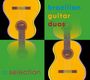 Text: "brazilian guitar duos", "a selection". Vier gelbe Gitarren auf grünem und schwarzem Hintergrund.