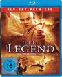 "JET LI THE LEGEND DER VOLLSTRECKER UNCUIT", "FSK ab 16 freigegeben". Jet Li in Kampfpose vor historischem Hintergrund.