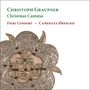 "CHRISTOPH GRAUPNER Christmas Cantatas FIERI CONSORT – CAMERATA ØRESUND" über einem kunstvollen Ornament.