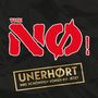 Text: "THE NO!" in Rot, "UNERHÖRT IHRE SCHÖNSTEN SONGS BIS JETZT" in Gold. Schwarzer Hintergrund, rockige Schriftart.
