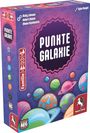 "Punkte Galaxie", Familienspiel für 1-5 Spieler, 10+, 15-40 Min. Bunte Planeten, Pegasus Spiele Logo mit Pegasus.