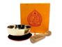 : Kleine Klangschale mit hellem Klang in origineller Box mit Buddha-Aufdruck, Div.