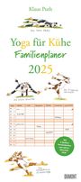 : Yoga für Kühe Familienplaner 2025 - Wandkalender - Familien-Kalender mit 6 Spalten - Format 22 x 49,5 cm, KAL