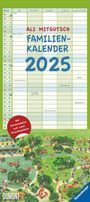 : Ali Mitgutsch Familienkalender 2025 - Wandkalender - Familienplaner mit 5 Spalten - Format 22 x 49,5 cm, KAL